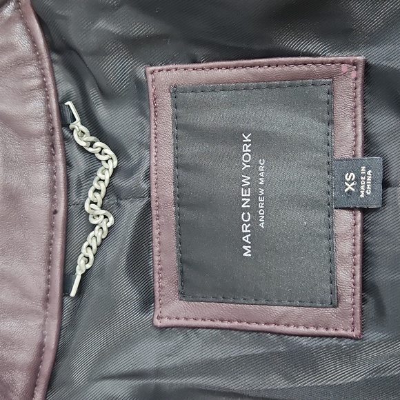 Marc New York Andrew Marc Diamond Quilted Leather Moto Jacket - Extra Small - Picture 9 of 13